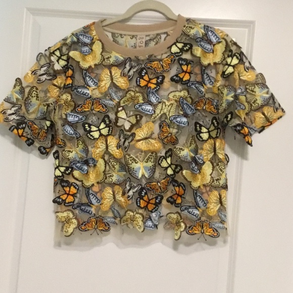 Anthropologie Tops - Beautiful Anthropologie see through Dola Butterfly (demential) top